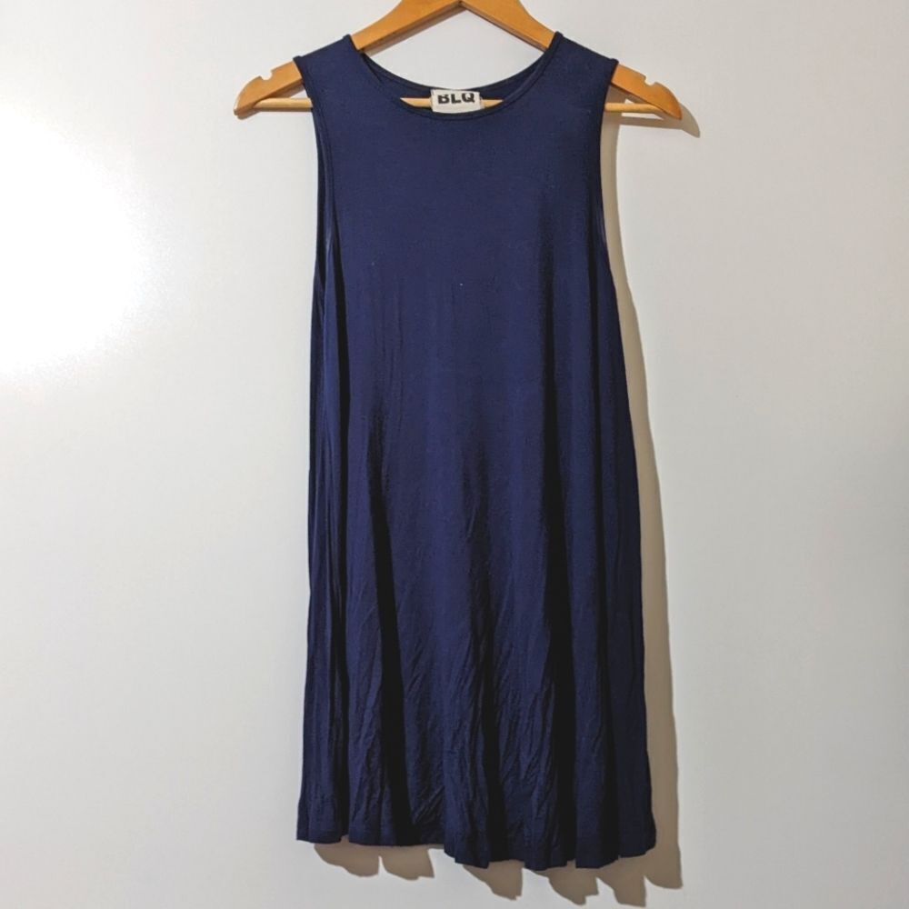 BLQ Basiq Jersey Swing Mini Dress Blue Size 0